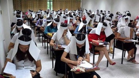 thai-students-wear-anti-cheat-hat
